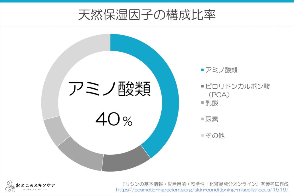 天然保湿因子の構成比率